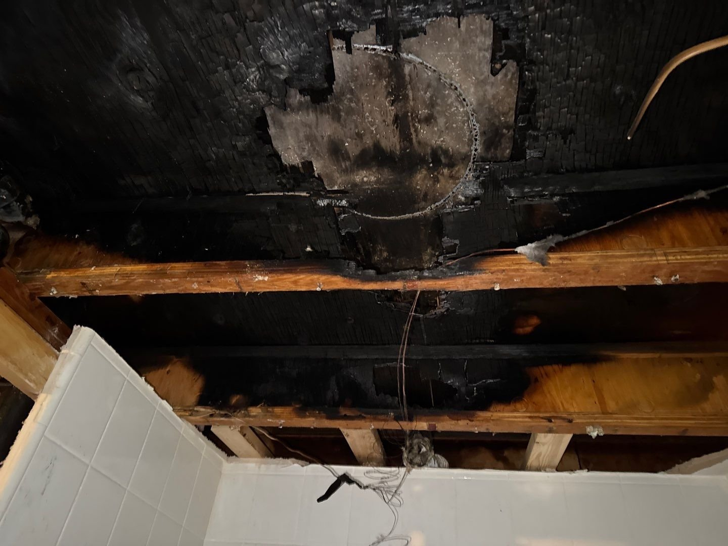 Fire damage cleanup and repair work in St. George, Utah.