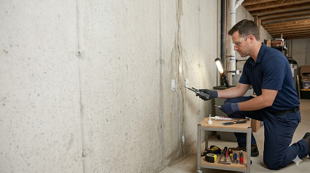 Foundation inspection and repair work in Orem, Utah.